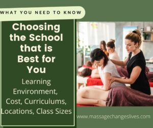 how to choose the massage school best for you